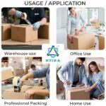 KYI & A Pack of 4 Transparent Strong Adhesive Packing Tape – Heavy Duty Box Sealing Tape for Shipping, Moving, Storage, Office & Home – Tear-Resistant, Long-Lasting & Secure Seal (30 m) - Image 6