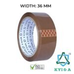 KYI & A Brown BOPP Packing Tape | 36 mm x 65 Meter | Carton Sealing Tape | Single Roll (Pack of 3, 150m) - Image 2