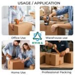 KYI & A Brown BOPP Packing Tape | 36 mm x 65 Meter | Carton Sealing Tape | Single Roll (Pack of 12, 50m) - Image 4